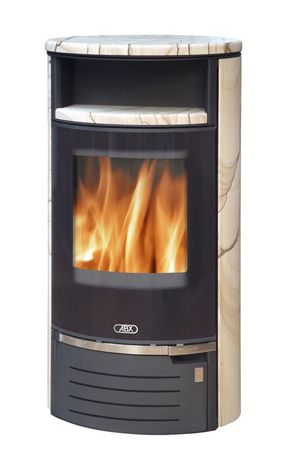 Печь-камин ABX Atlantik 7 III, черный, песчаник, с верхней плитой в Наро-Фоминске